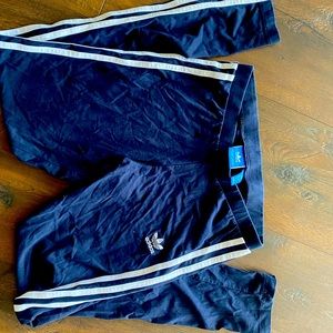 Adidas cotton navy blue leggings